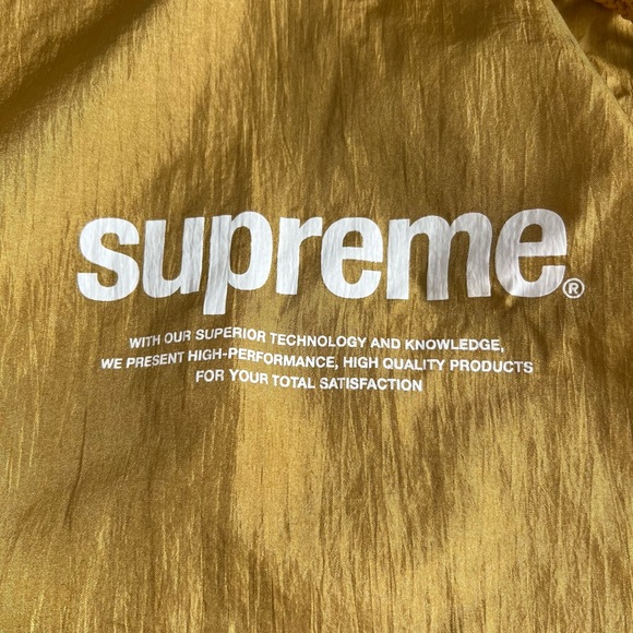 Supreme nylon packable poncho windbreaker with hood in gold size medium - Picture 4 of 10